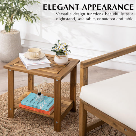 VICTORY RELAX indoor-outdoor versatility makes it a versatile end table option