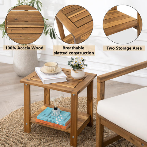 VICTORY RELAX weather-resistant table suits outdoor patios and balconies