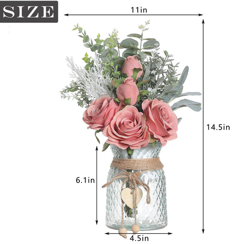 VIERENA 14.5-inch total height bouquet in a compact vase