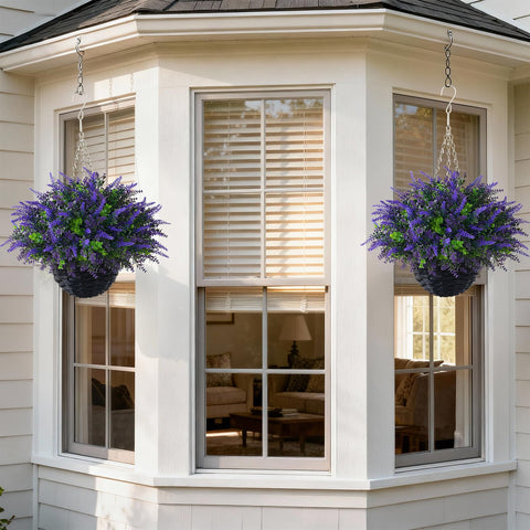 Each 22x23 inch basket creates lush vertical appeal