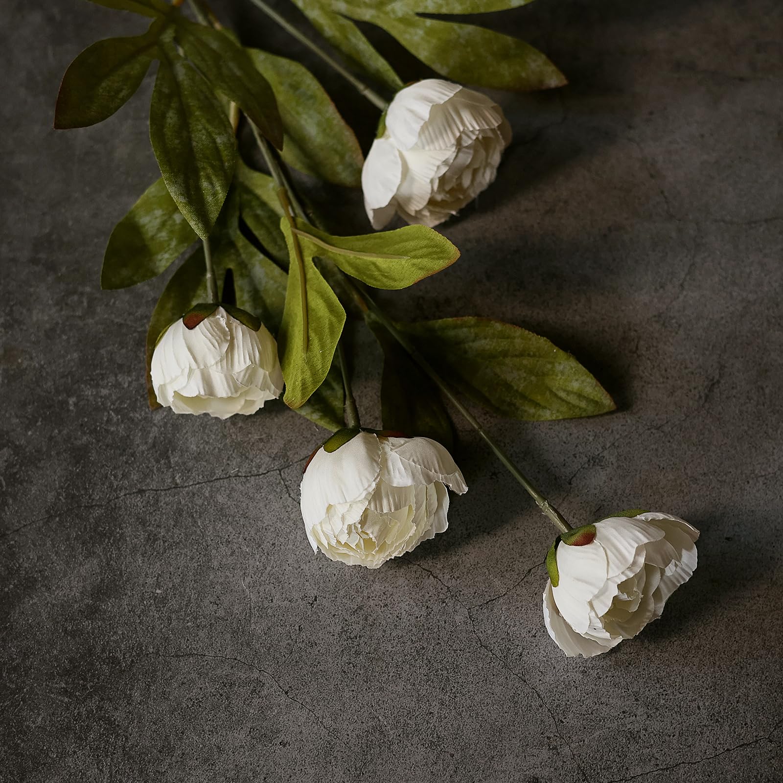 VIERENA artificial silk peonies cream for versatile home decor