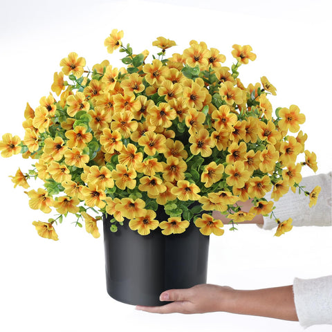 VIERENA two-piece artificial flower pots add instant greenery to porches.