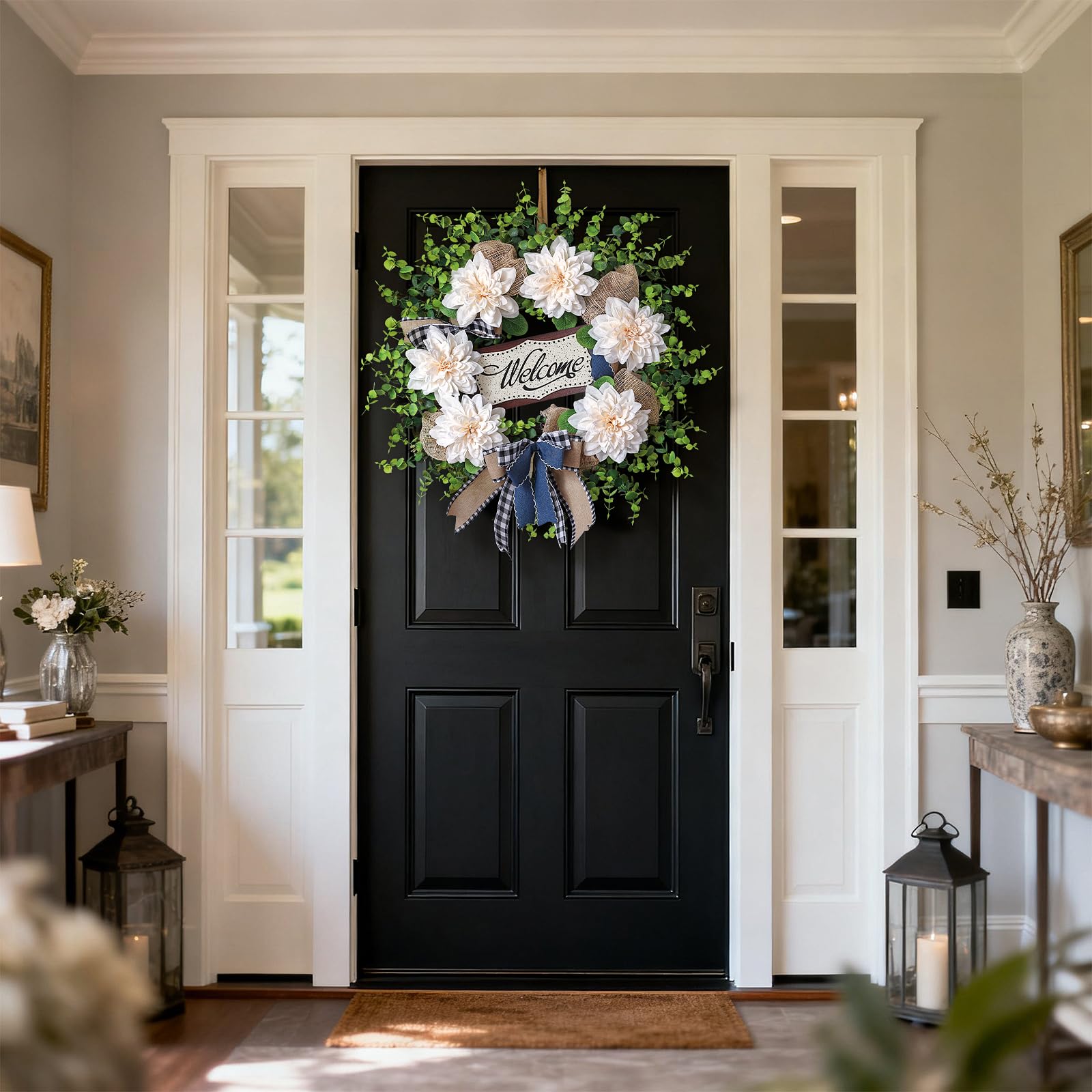 Vierena farmhouse wedding wreath ideal for seasonal celebrations.