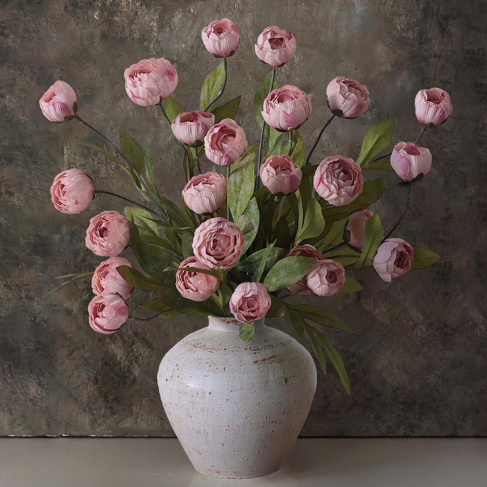 VIERENA faux silk peony branch for full bouquet options and long-lasting decor.