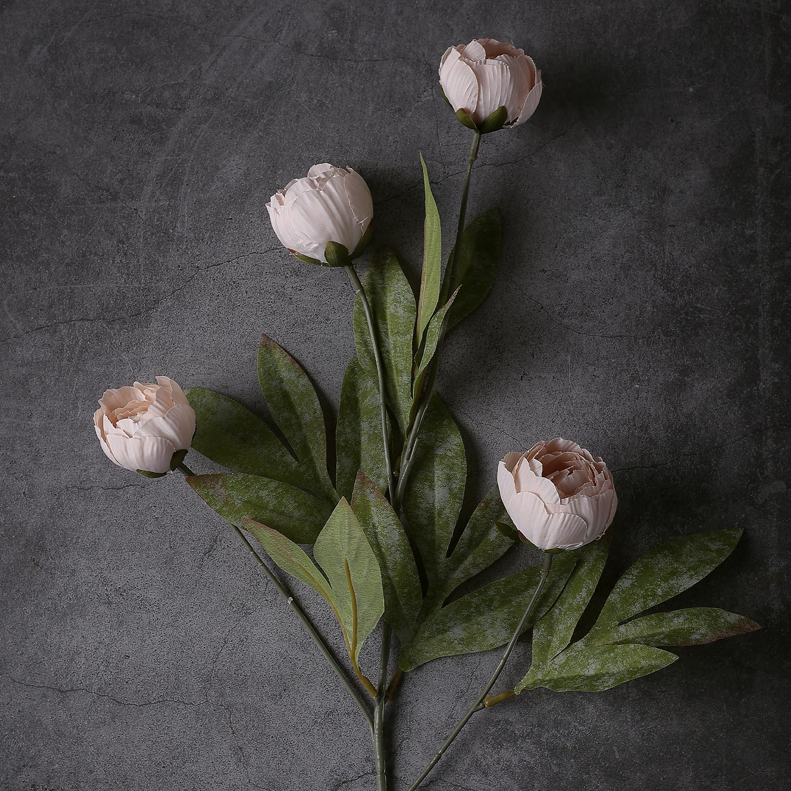 VIERENA faux silk peony close-up showing lifelike petals.