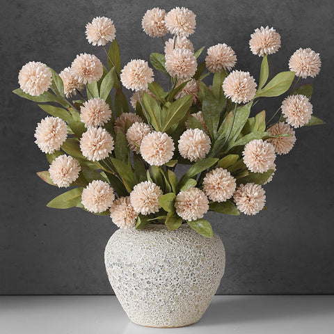 VIERENA faux silk pompon mum branches ready for DIY bouquets.