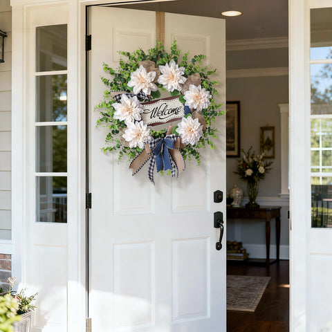 Vierena weatherproof wreath suitable for outdoor or indoor use.