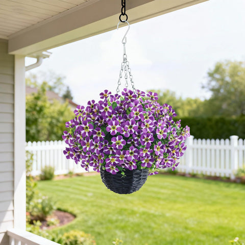 VIERENA outdoor hanging baskets setup for easy porch or garden display.