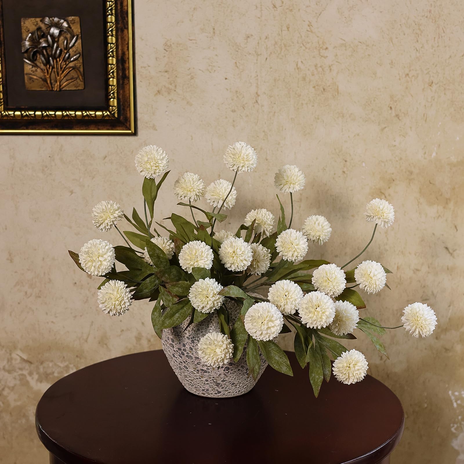 VIERENA cream pompon mums ready for DIY bouquet creation