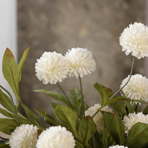 VIERENA pompon mum branch with wired stems for flexible shaping