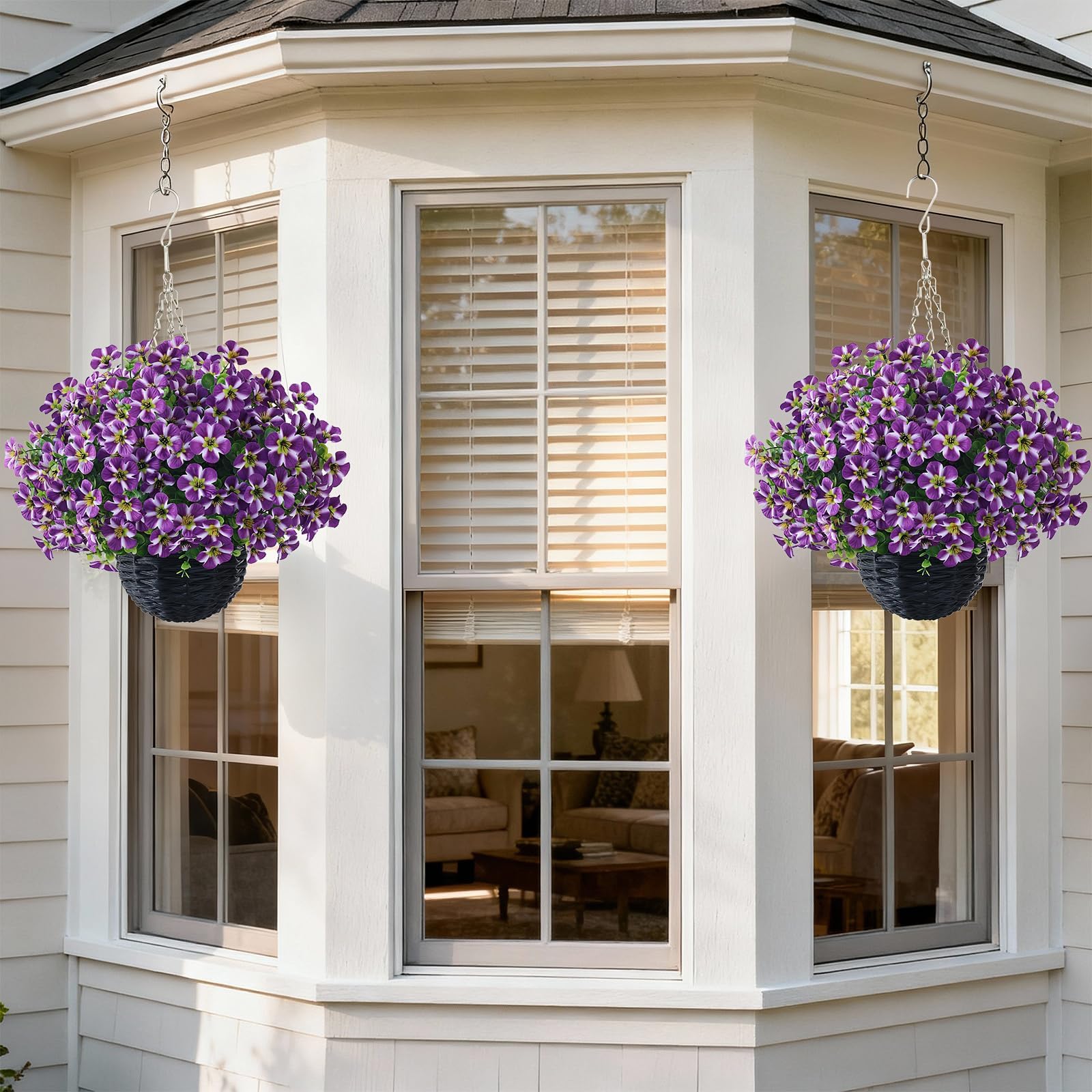 VIERENA purple artificial flowers captured in lifelike detail for year-round color.
