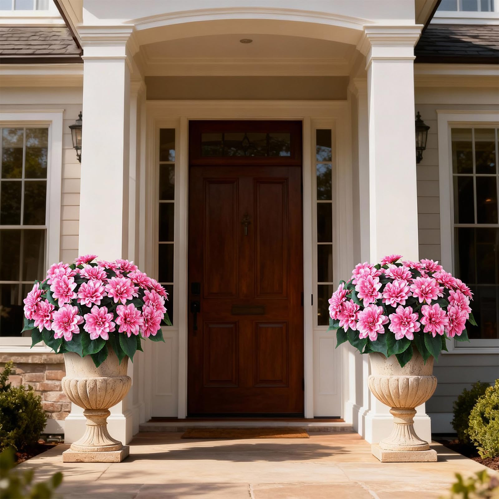 VIERENA silk dahlia topiary UV resistant for enduring wedding or event accents