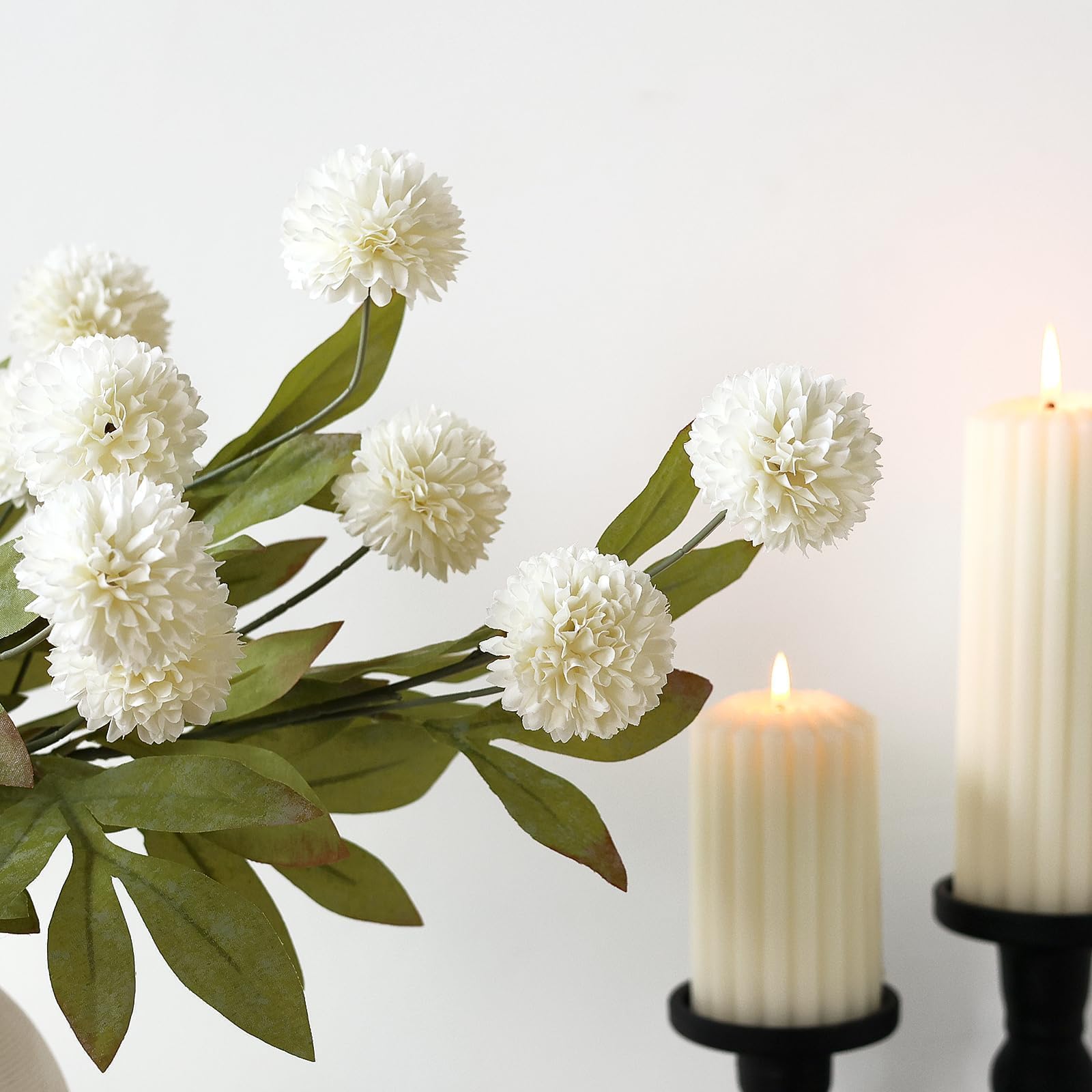 VIERENA silk mum stems wrapped in floral tape for easy shaping