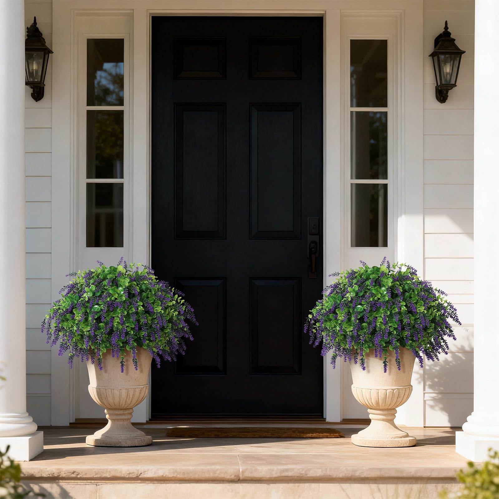 VIERENA two-pack pre-assembled topiary pots ready to display on balcony