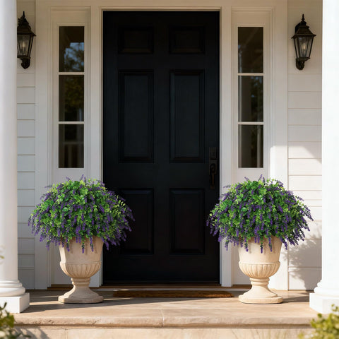 VIERENA two-pack pre-assembled topiary pots ready to display on balcony