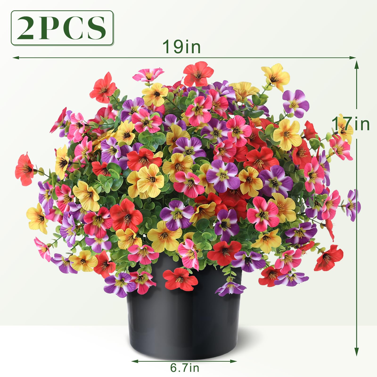 VIERENA uv-resistant artificial plants withstand sun for year-round porch decor.