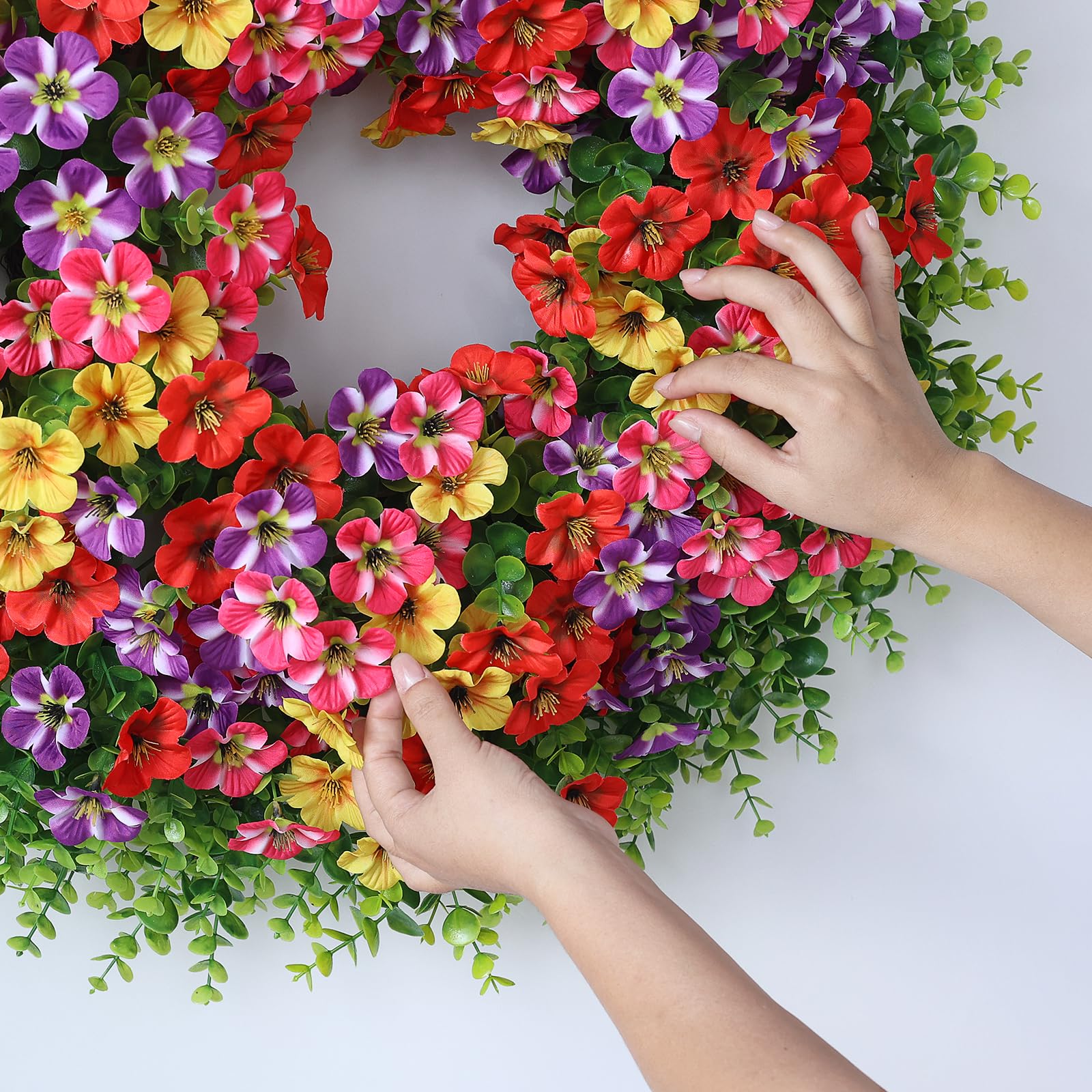 VIERENA 26-inch diameter wreath for a bold entryway focal point.