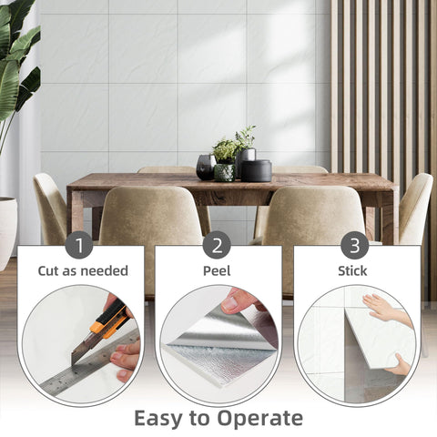 Vieshful self-adhesive wall tiles offer simple installation with no tools.