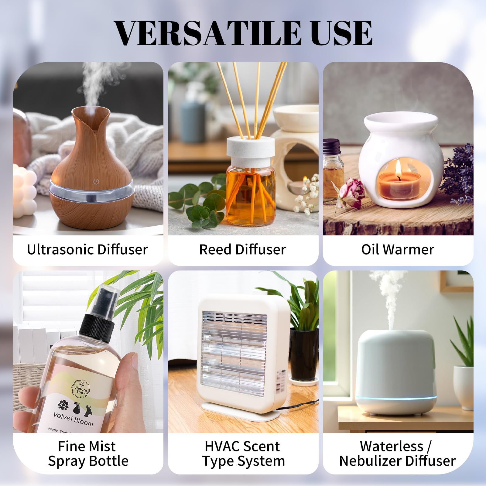 Vietora Eud hotel-inspired fragrance for home and office diffusion.