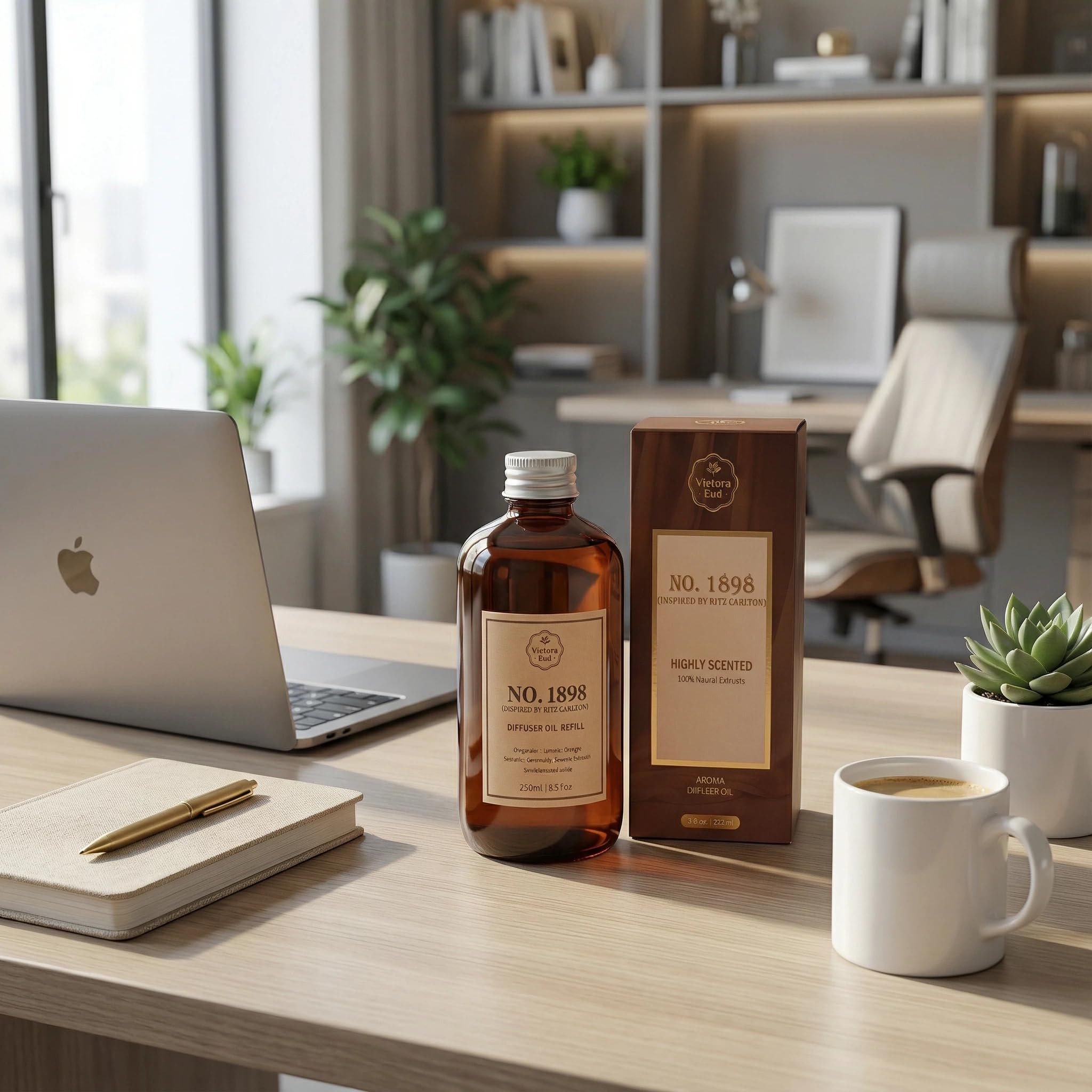Vietora Eud office desk aroma diffuser enhancing workspace.