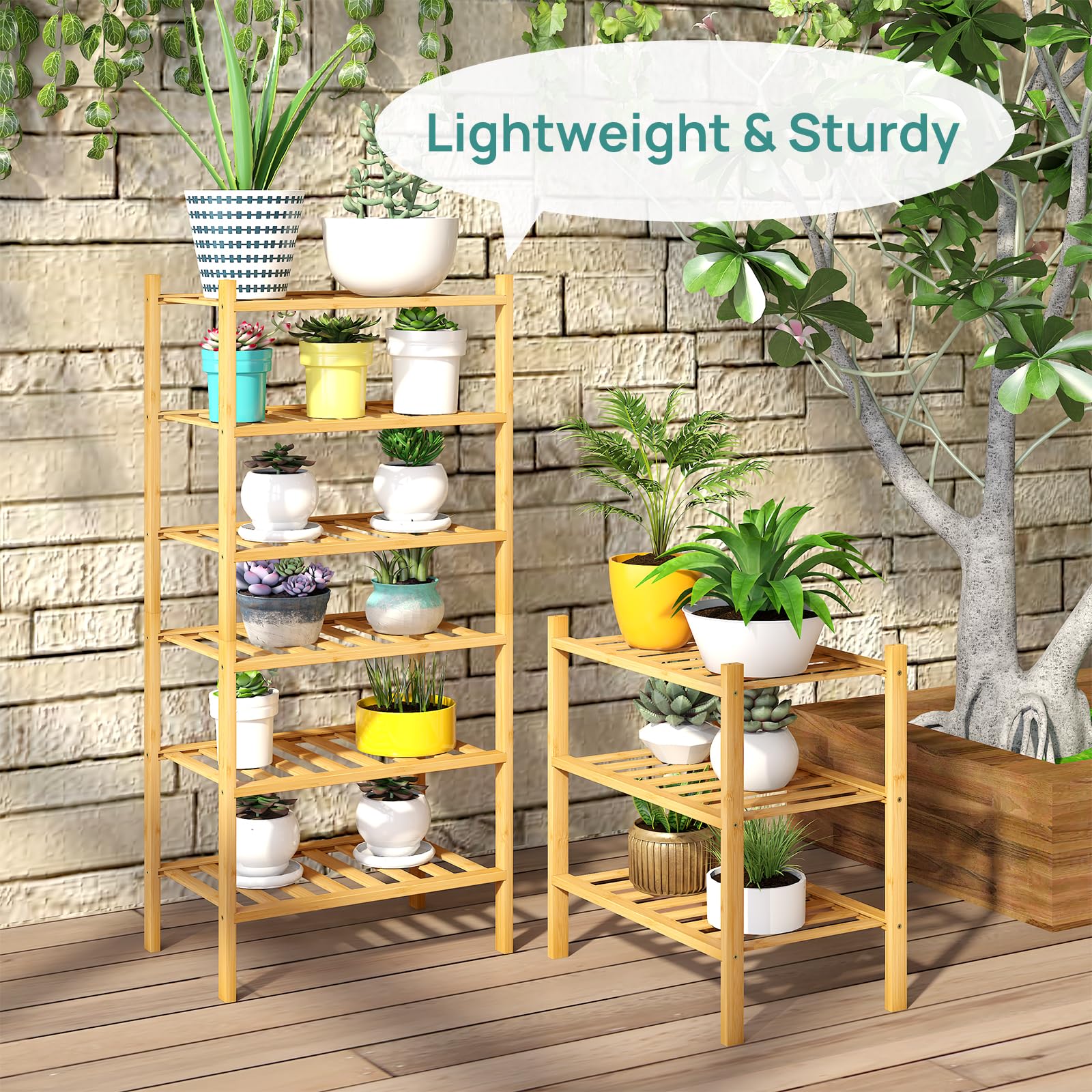 Viewcare bamboo construction offers sturdy, crack-resistant storage for daily shoes.