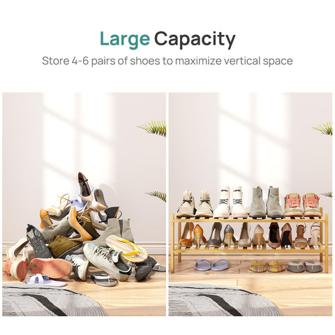 Viewcare bamboo shoe rack demonstrates anti-crack durability for busy homes