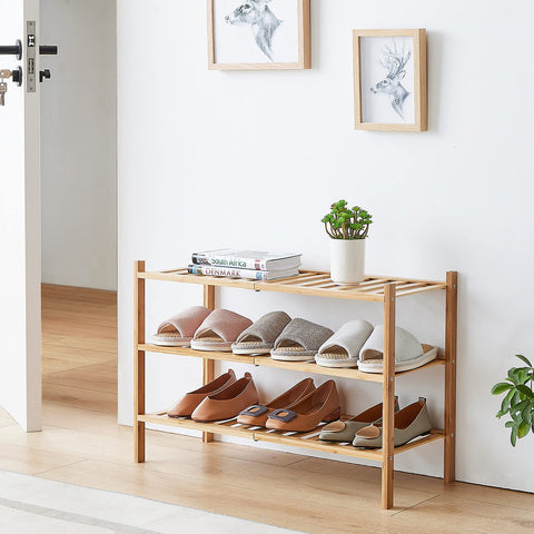 Viewcare entryway shoe storage keeps footwear organized and within reach.