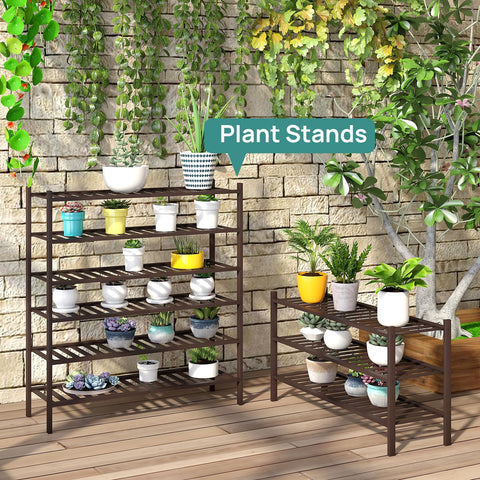 Viewcare long shoe rack bamboo detail emphasizes natural finish