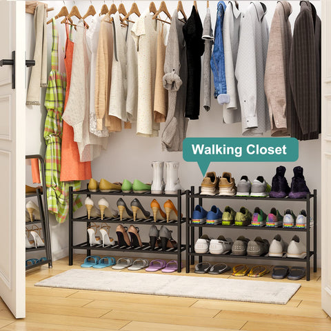 Viewcare stackable design shoe rack demonstrates scalable organization