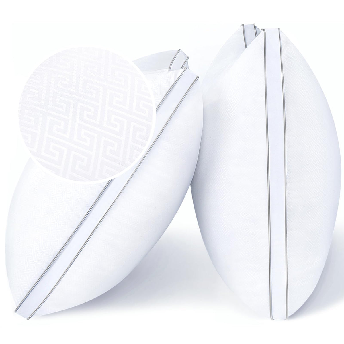Viewstar pillow in vacuum-sealed packaging ready to expand for easy setup.