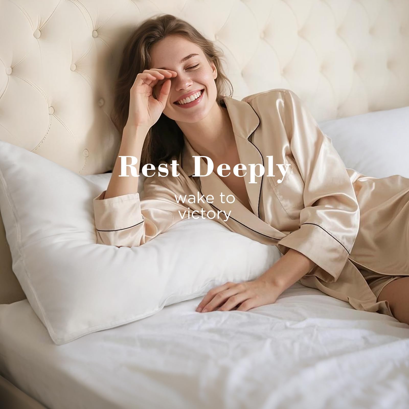 Viewstar pillows with no-shift stitching for stable loft through the night