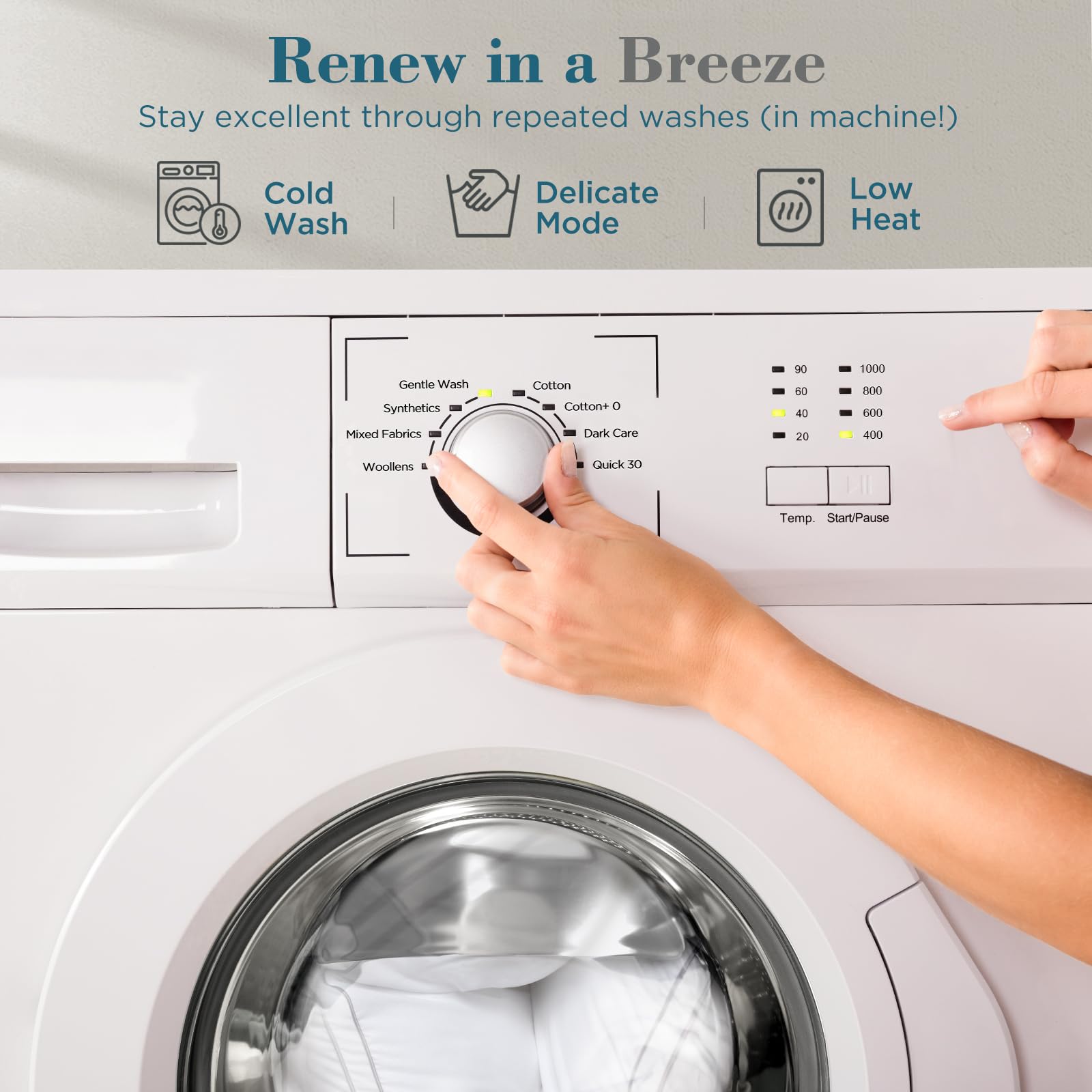 Viewstar pillow is machine-washable for easy care.