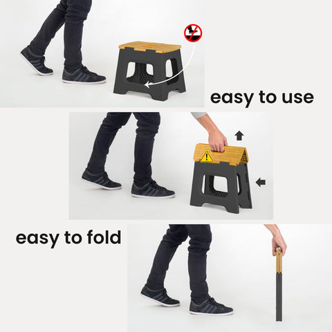 Vigar Compact Step Stool with anti-slip base ensures secure footing.