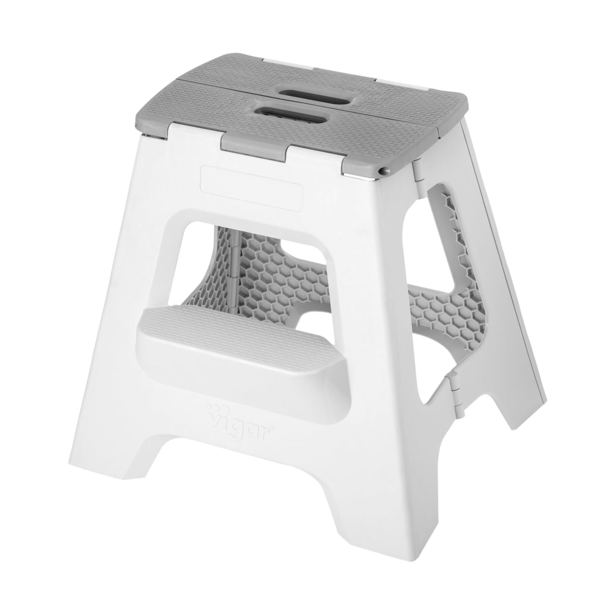 Vigar compact step stool folded with handle for easy storage