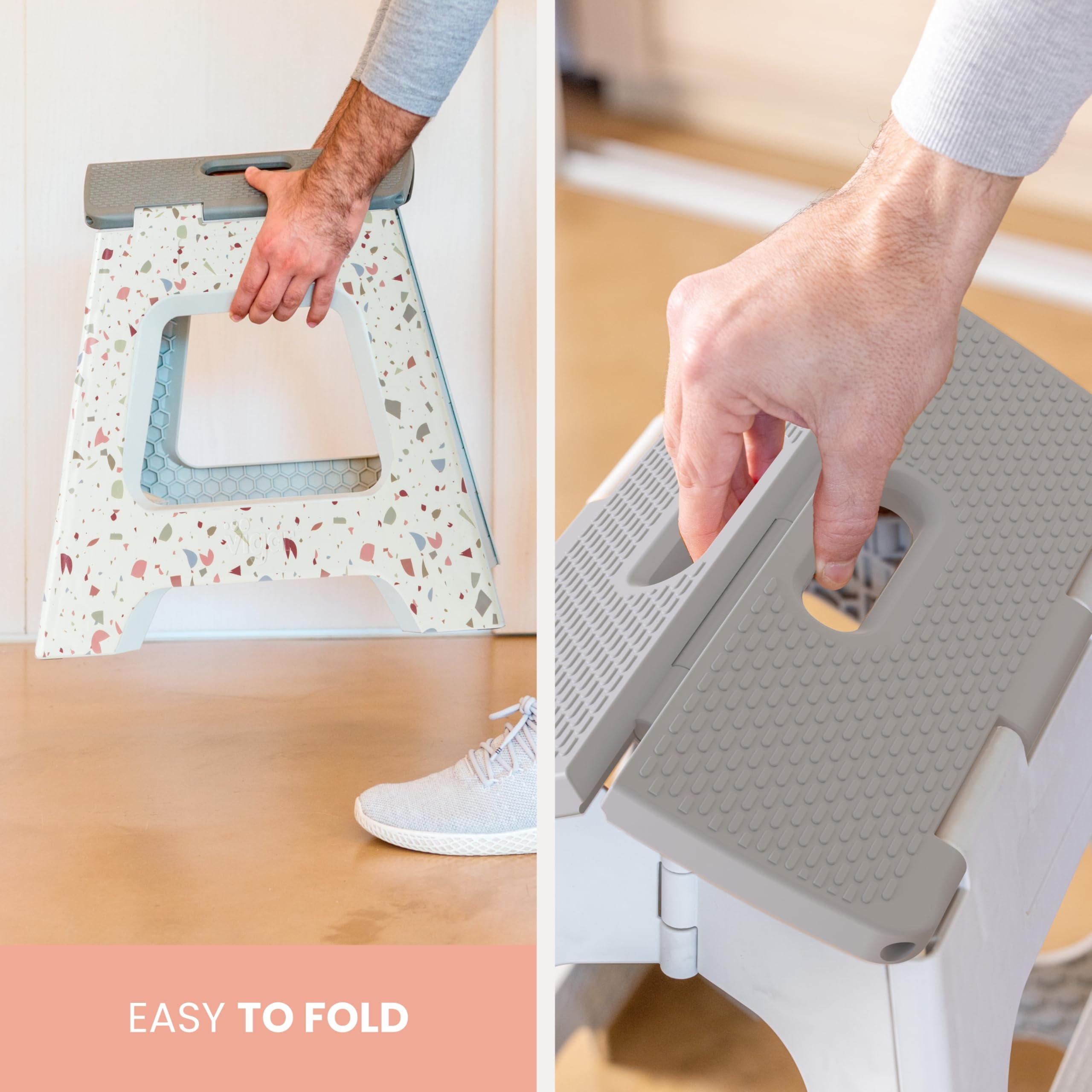 Vigar compact step stool versatile for kitchen cabinets