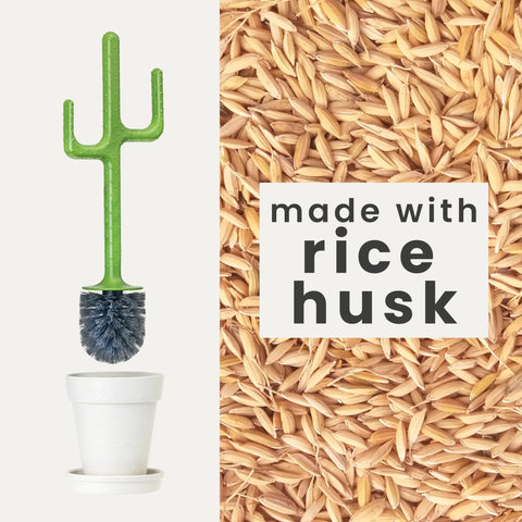 Vigar durable brush built from polypropylene and rice husk for lasting use.
