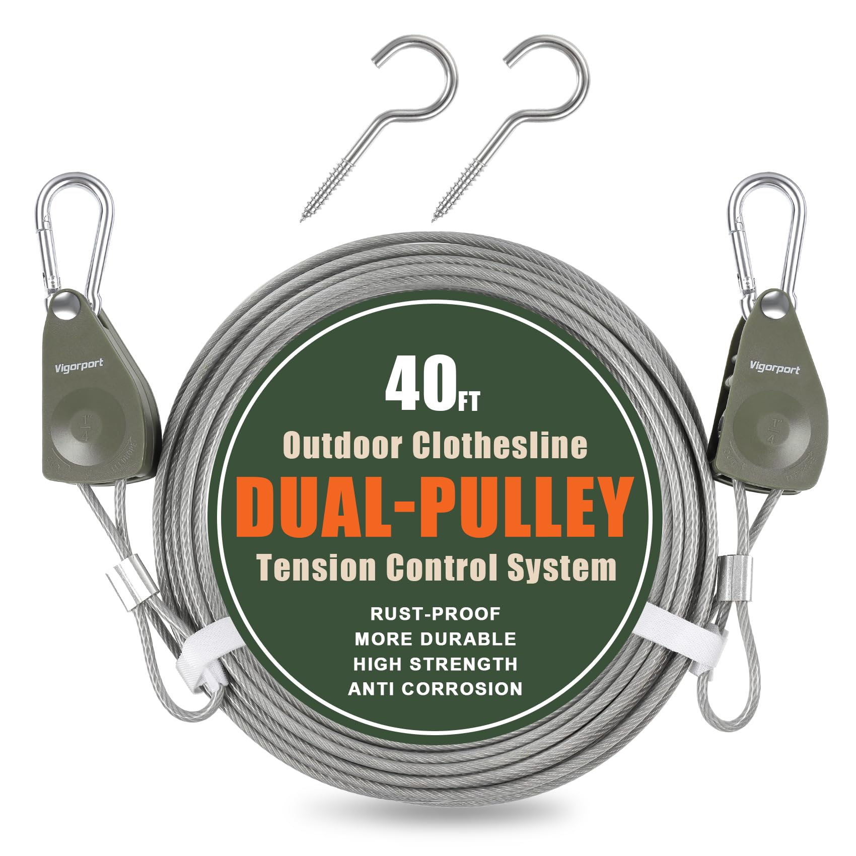 Vigorport outdoor retractable clothesline with compact travel setup for quick drying anywhere.