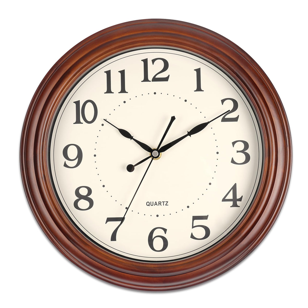 Vigorwise 12inch wood wall clock face for clear time at a glance.