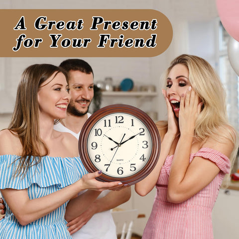 Vigorwise quartz movement wall clock for accurate time display.