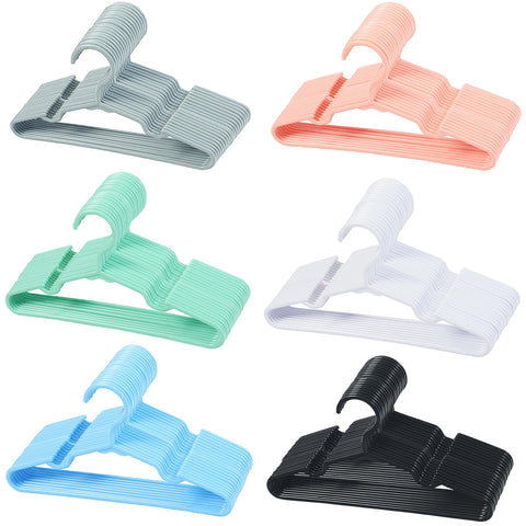 VIIBASE non-slip baby hangers with shoulder grooves securely hold tiny garments.