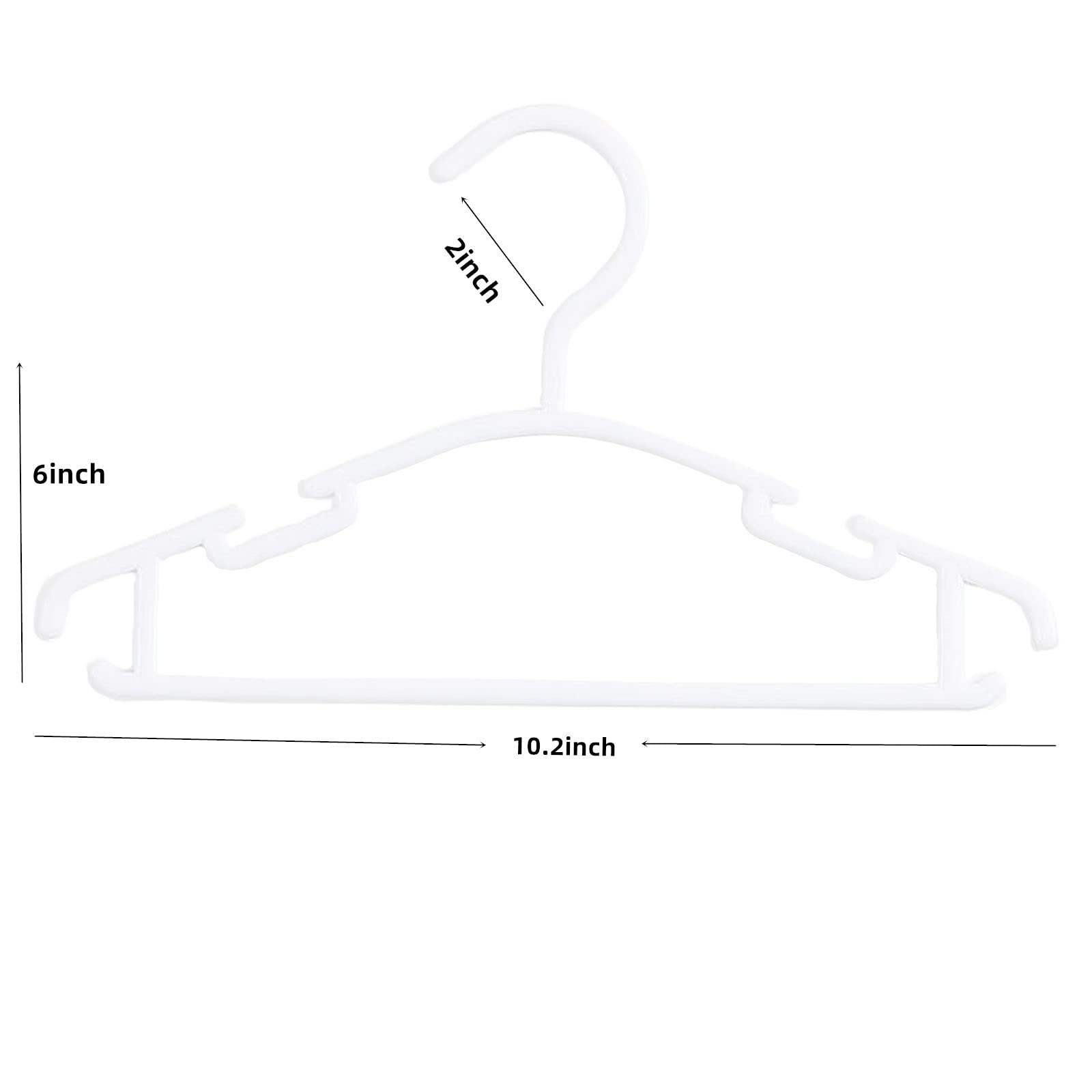 VIIBASE baby hanger with non-slip shoulder grooves prevents garments from sliding off.