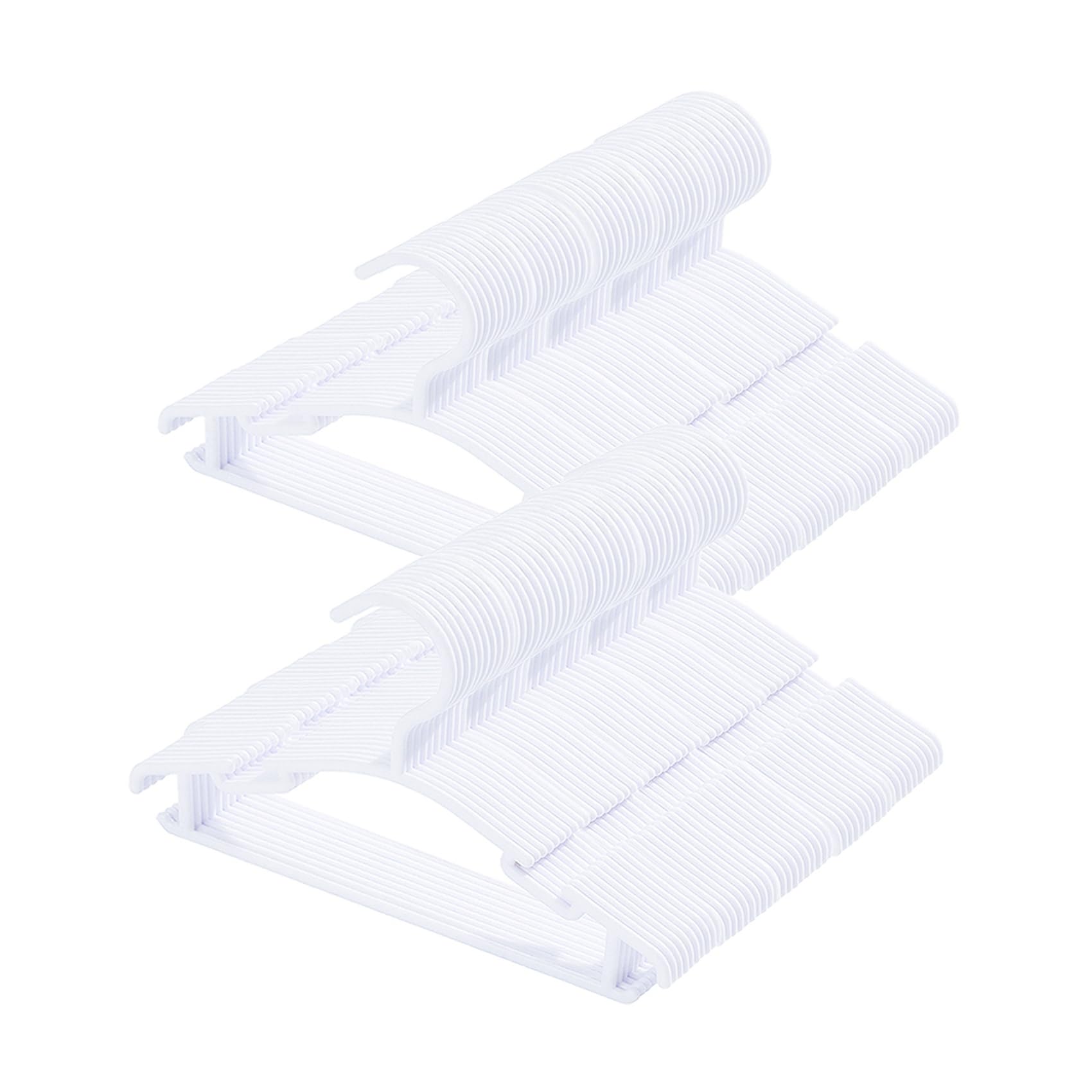 VIIBASE white baby closet hanger keeps newborn outfits organized in a tidy nursery.