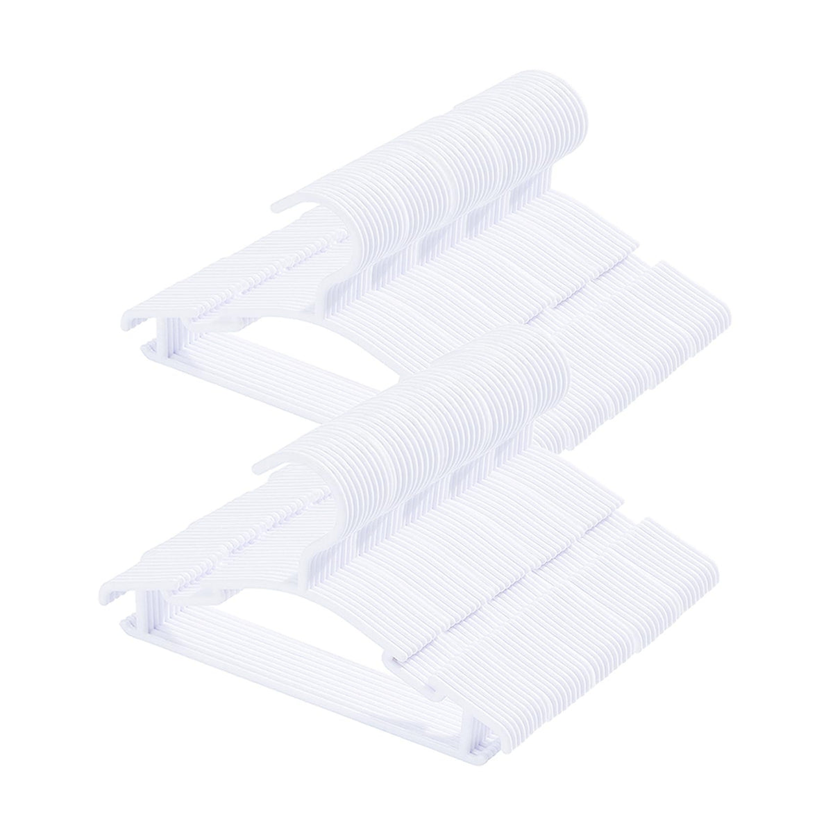 VIIBASE white baby closet hanger keeps newborn outfits organized in a tidy nursery.
