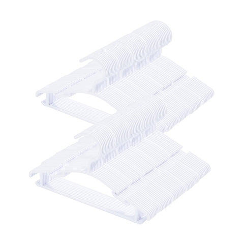 VIIBASE white baby closet hanger keeps newborn outfits organized in a tidy nursery.