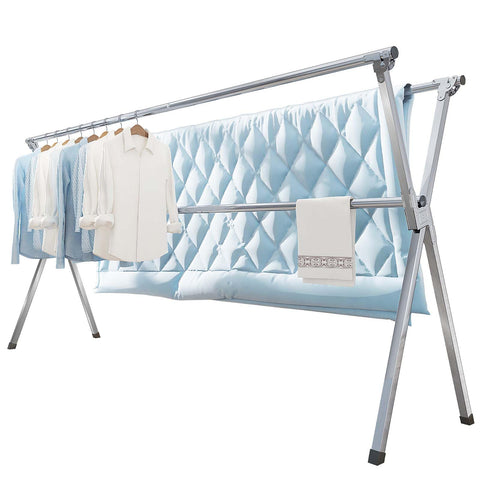 Vikaqi clothes drying rack 79 inches frame offers versatile indoor and outdoor drying