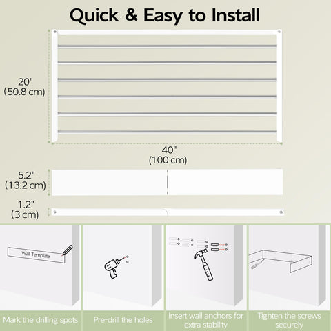 Vikaqi space-saving drying rack keeps floors clear during laundry.