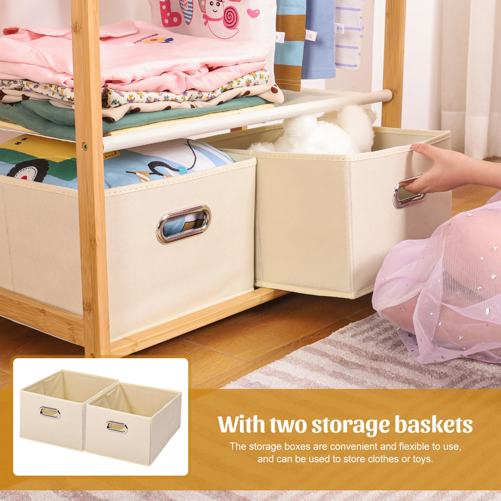 Vilaxing rack features safety rounded edges for child-friendly use.