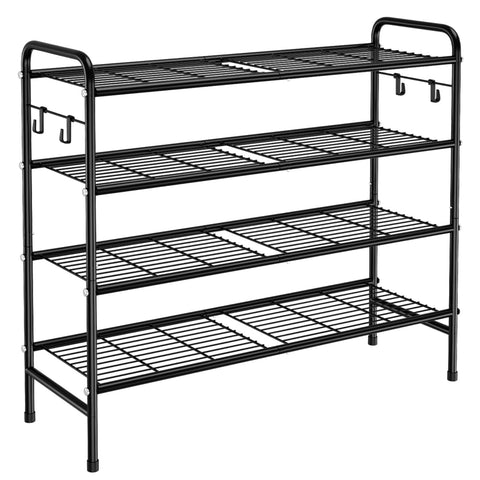 VILICK 4-tier shoe rack front view showing wide storage capacity