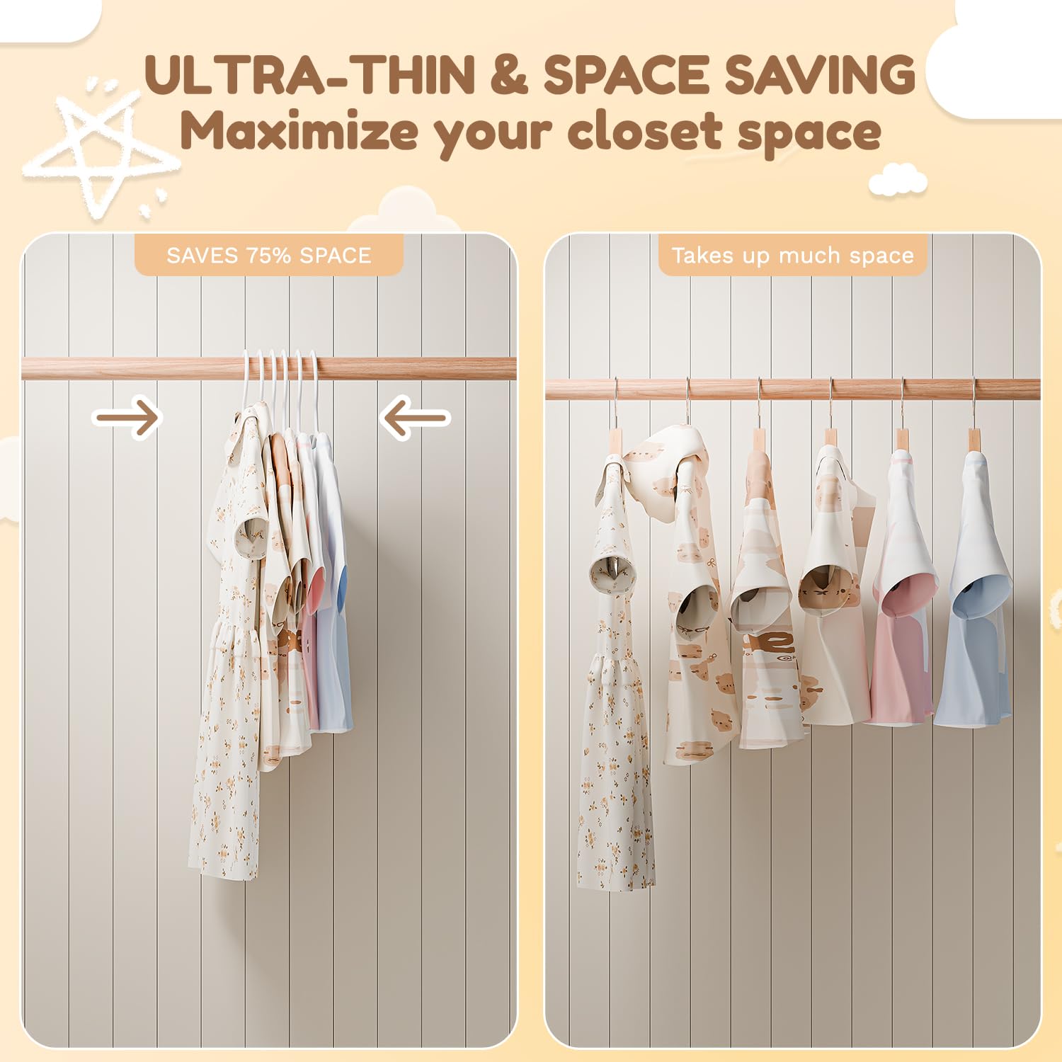 VILICK hangers fit halter tops, camisoles, and light dresses for tidy mornings.