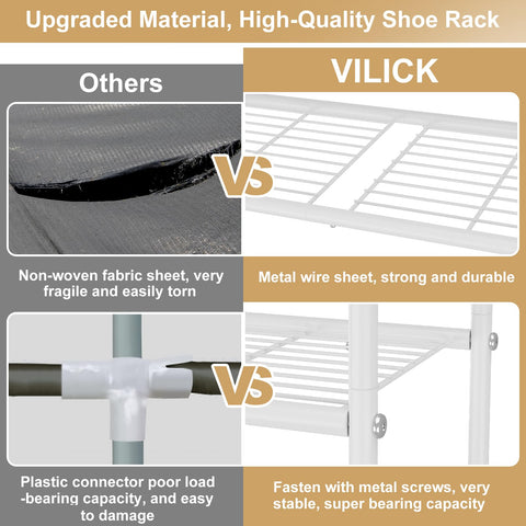 VILICK shoe rack side rails for heels illustrate dedicated storage for high-heeled footwear.